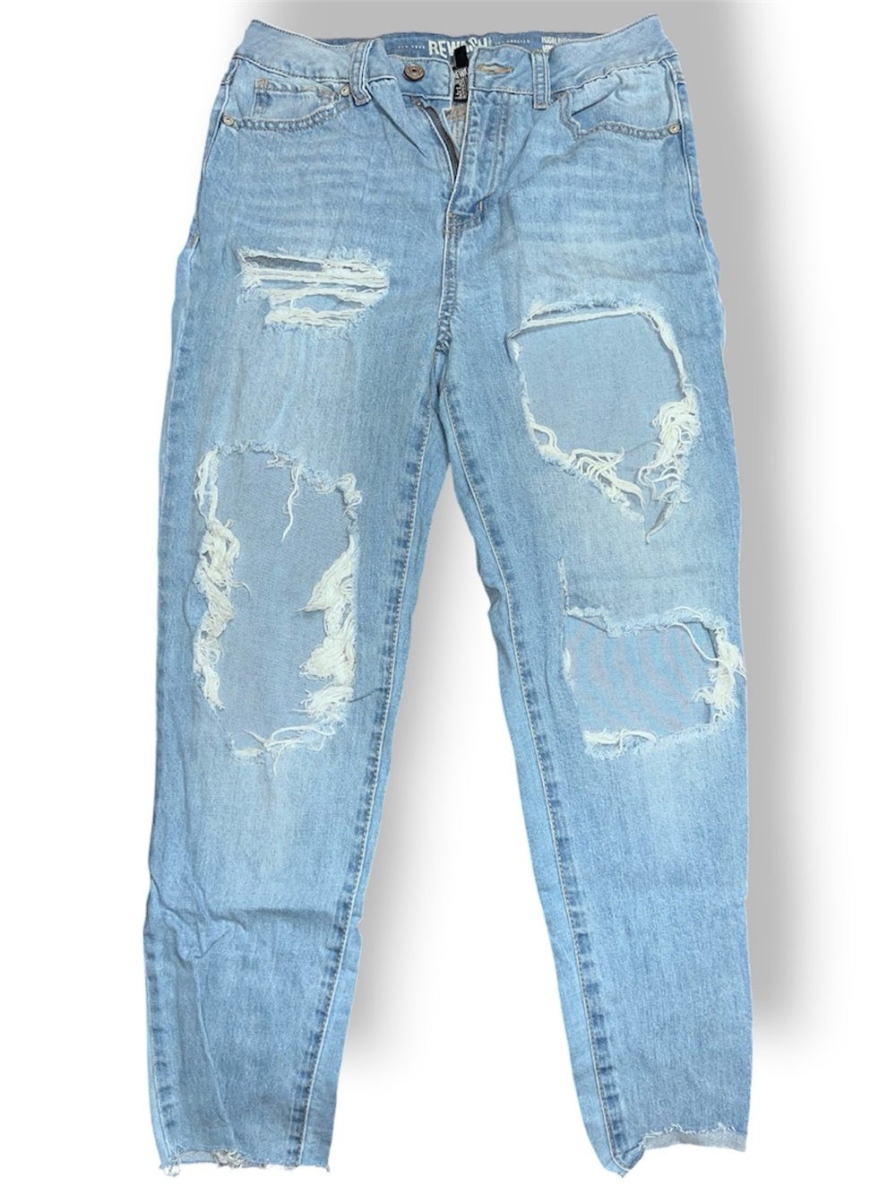 Rewash Light Blue Distressed Boyfriend Jeans